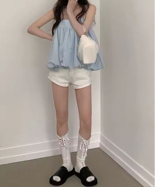 ammy.（エイミードット）の「【 ammy. / エイミードット 】 バルーン リボン キャミソール（キャミソール・レディース・グレー/ブルー/ホワイト・L/M/S）」の7枚目の写真