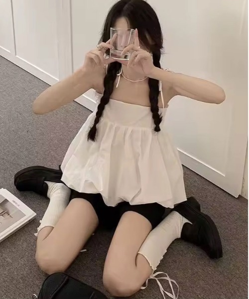 ammy.（エイミードット）の「【 ammy. / エイミードット 】 バルーン リボン キャミソール（キャミソール・レディース・グレー/ブルー/ホワイト・L/M/S）」の10枚目の写真