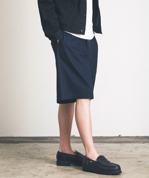 Magine（マージン）の「ワイドチノショーツ（チノパンツ・メンズ・グレー/ブラック/ダークネイビー/ダークベージュ・マルチサイズ）」の4枚目の写真