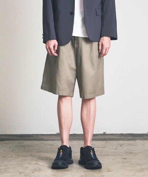 Magine（マージン）の「ワイドチノショーツ（チノパンツ・メンズ・グレー/ブラック/ダークネイビー/ダークベージュ・マルチサイズ）」の10枚目の写真