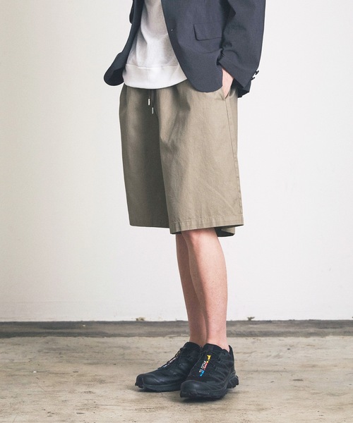 Magine（マージン）の「ワイドチノショーツ（チノパンツ・メンズ・グレー/ブラック/ダークネイビー/ダークベージュ・マルチサイズ）」の12枚目の写真