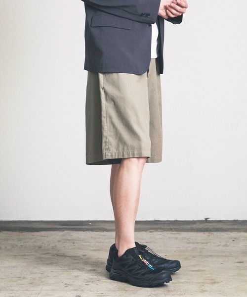 Magine（マージン）の「ワイドチノショーツ（チノパンツ・メンズ・グレー/ブラック/ダークネイビー/ダークベージュ・マルチサイズ）」の14枚目の写真