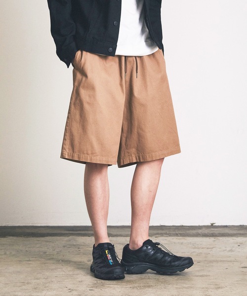 Magine（マージン）の「ワイドチノショーツ（チノパンツ・メンズ・グレー/ブラック/ダークネイビー/ダークベージュ・マルチサイズ）」の19枚目の写真