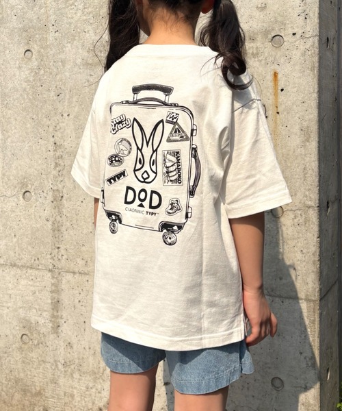 DOD（ディーオーディー）の「【DOD別注】コロコロタビッティー / キッズ（Tシャツ/カットソー・キッズ・ベージュ/ブラック/ピンク/ホワイト/グレー/サックスブルー・150/130/110）」の19枚目の写真