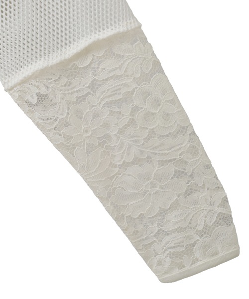 Candy Stripper（キャンディストリッパー）の「LACY PATCH WORK トップス（Tシャツ/カットソー・レディース・ブラック/オフホワイト/ピンク・FREE）」の11枚目の写真