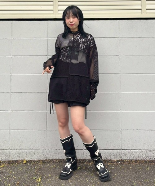 Candy Stripper トップス セール】LACY PATCH WORK トップス（Tシャツ/カットソー