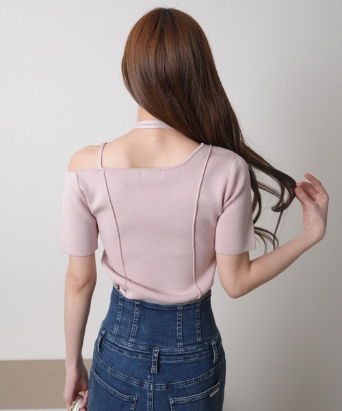 LIPSERVICE(リップサービス)の「プレートチョーカーハーフニット(ニット/セーター・レディース・ブラック/ホワイト/ピンク・FREE)」の18枚目の写真