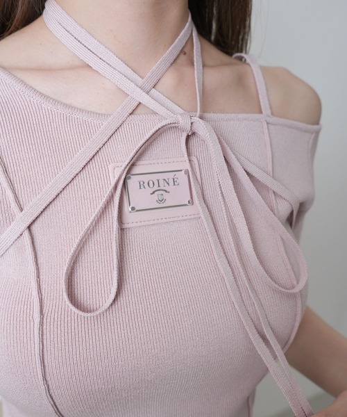 LIPSERVICE(リップサービス)の「プレートチョーカーハーフニット(ニット/セーター・レディース・ブラック/ホワイト/ピンク・FREE)」の19枚目の写真