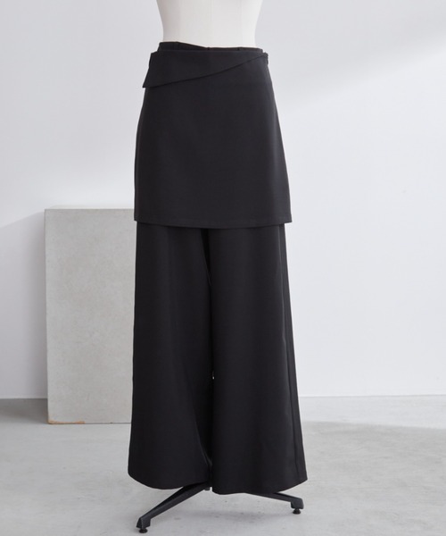 Aunt Marie's(アントマリーズ)の「マルチウェイスカートセットスラックスパンツ【セットアイテム/単品着用可能】(スラックス・レディース・ブルー/ブラック/ブラウン・FREE/MT)」の4枚目の写真