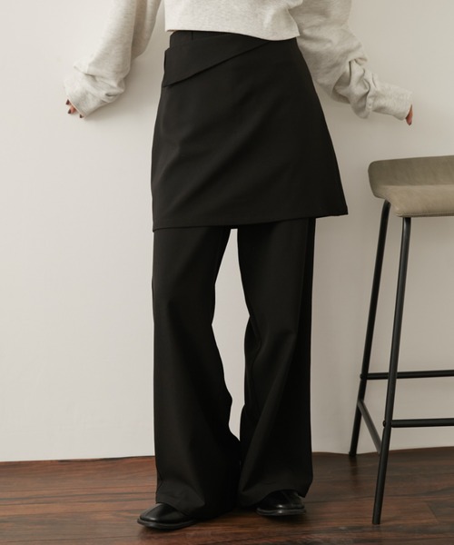 Aunt Marie's(アントマリーズ)の「マルチウェイスカートセットスラックスパンツ【セットアイテム/単品着用可能】(スラックス・レディース・ブルー/ブラック/ブラウン・FREE/MT)」の21枚目の写真