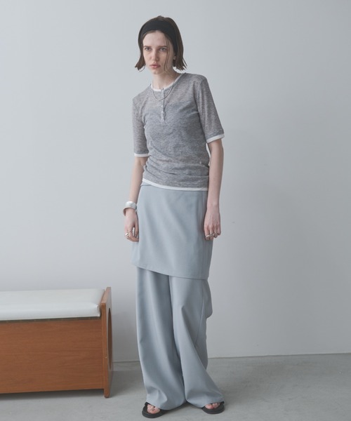 Aunt Marie's(アントマリーズ)の「マルチウェイスカートセットスラックスパンツ【セットアイテム/単品着用可能】(スラックス・レディース・ブルー/ブラック/ブラウン・FREE/MT)」の14枚目の写真