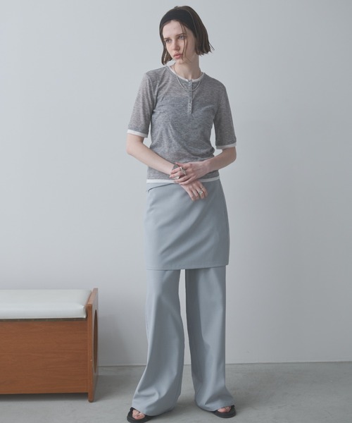 Aunt Marie's(アントマリーズ)の「マルチウェイスカートセットスラックスパンツ【セットアイテム/単品着用可能】(スラックス・レディース・ブルー/ブラック/ブラウン・FREE/MT)」の13枚目の写真