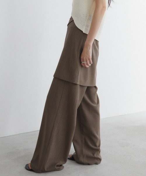 Aunt Marie's(アントマリーズ)の「マルチウェイスカートセットスラックスパンツ【セットアイテム/単品着用可能】(スラックス・レディース・ブルー/ブラック/ブラウン・FREE/MT)」の9枚目の写真