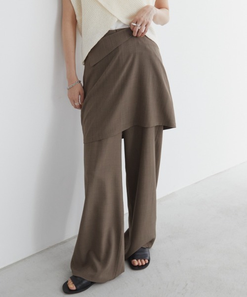 Aunt Marie's(アントマリーズ)の「マルチウェイスカートセットスラックスパンツ【セットアイテム/単品着用可能】(スラックス・レディース・ブルー/ブラック/ブラウン・FREE/MT)」の20枚目の写真