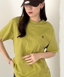Calvin Klein(カルバン・クライン)/CK ワンポイント モノグラム ロゴ刺繍 クルーネック 半袖 Tシャツ/SS EASY MONOGRAM TEE