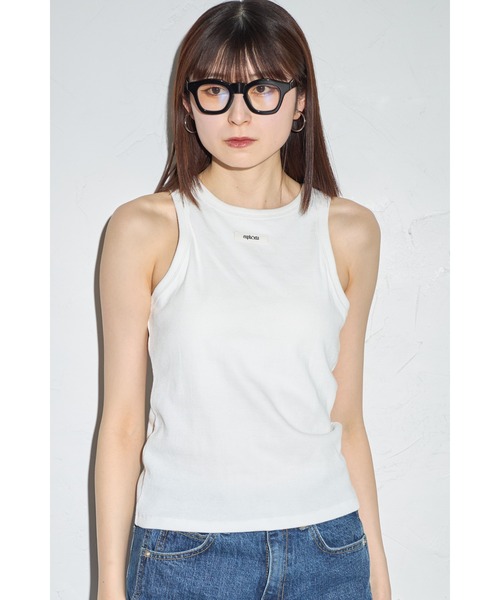 leimn（レイムン）の「カップ付きアメスリタンク(ロゴネーム付き)（タンクトップ・レディース・ホワイト/ピンク/チャコールグレー・FREE）」の2枚目の写真