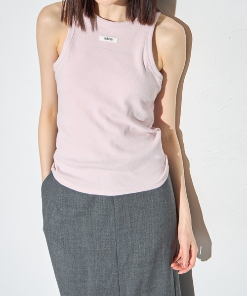 leimn（レイムン）の「カップ付きアメスリタンク(ロゴネーム付き)（タンクトップ・レディース・ホワイト/ピンク/チャコールグレー・FREE）」の6枚目の写真