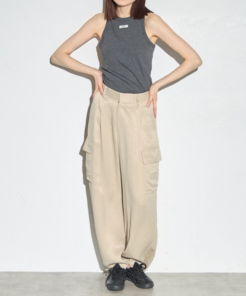 leimn（レイムン）の「カップ付きアメスリタンク(ロゴネーム付き)（タンクトップ・レディース・ホワイト/ピンク/チャコールグレー・FREE）」の4枚目の写真