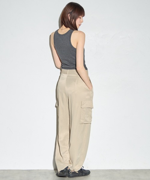 leimn（レイムン）の「カップ付きアメスリタンク(ロゴネーム付き)（タンクトップ・レディース・ホワイト/ピンク/チャコールグレー・FREE）」の5枚目の写真