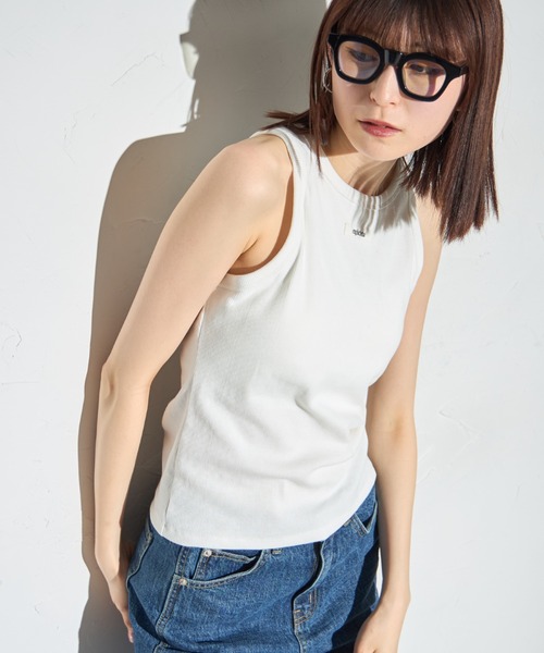 leimn（レイムン）の「カップ付きアメスリタンク(ロゴネーム付き)（タンクトップ・レディース・ホワイト/ピンク/チャコールグレー・FREE）」の12枚目の写真