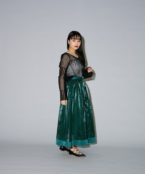 terrace(テラス)の「綿100% カギ針ロングスリーブプルオーバー(Tシャツ/カットソー・レディース・ブラック/キナリ・MEDIUM)」の7枚目の写真