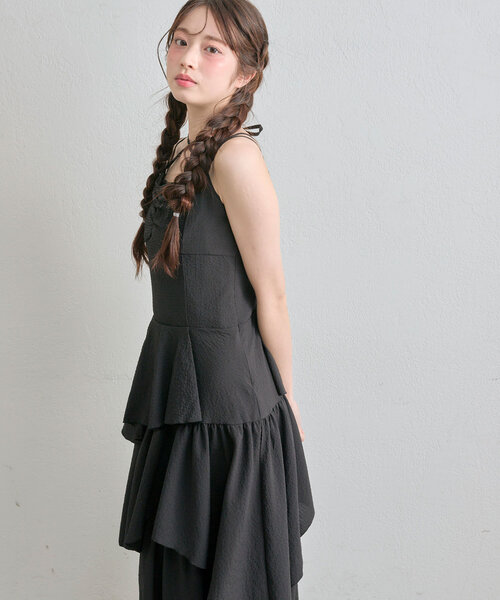 OLIVE des OLIVE(オリーブデオリーブ)の「ランダムティアードキャミワンピース(ワンピース・レディース・サックスブルー/ブラック/オフホワイト・FREE)」の20枚目の写真