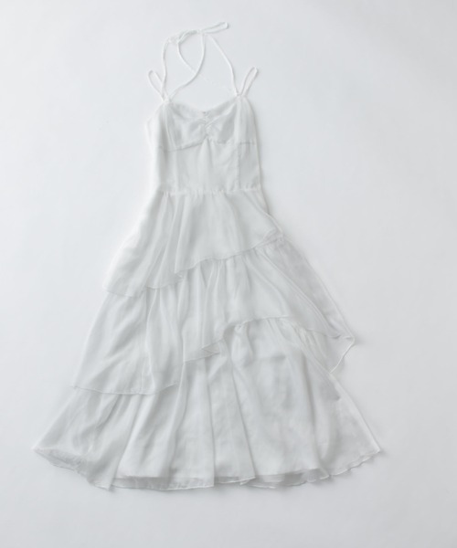 OLIVE des OLIVE(オリーブデオリーブ)の「ランダムティアードキャミワンピース(ワンピース・レディース・サックスブルー/ブラック/オフホワイト・FREE)」の4枚目の写真