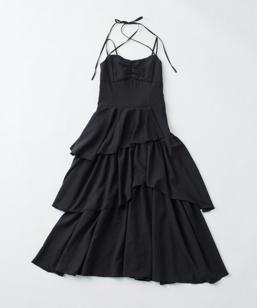 OLIVE des OLIVE(オリーブデオリーブ)の「ランダムティアードキャミワンピース(ワンピース・レディース・サックスブルー/ブラック/オフホワイト・FREE)」の5枚目の写真