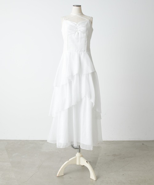 OLIVE des OLIVE(オリーブデオリーブ)の「ランダムティアードキャミワンピース(ワンピース・レディース・サックスブルー/ブラック/オフホワイト・FREE)」の8枚目の写真