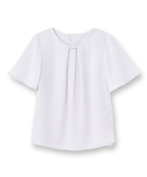 【夏SALE／接触冷感／洗える】タックディティールブラウス セール】【夏SALE／接触冷感／洗える】タックディティール
