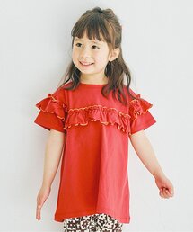 p.premier | イロチ買いしたい配色メロウフリルストレッチ半袖Tシャツ(Tシャツ/カットソー)