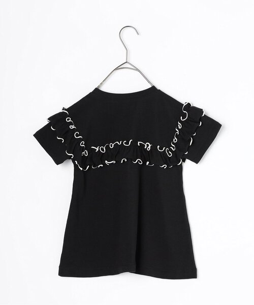 p.premier（ピードットプルミエ）の「イロチ買いしたい配色メロウフリルストレッチ半袖Tシャツ（Tシャツ/カットソー・キッズ・ブラック/チャコール/ラベンダー/ミント/オレンジ/グリーン/レッド・80/90/100/110/120/130/140）」の9枚目の写真