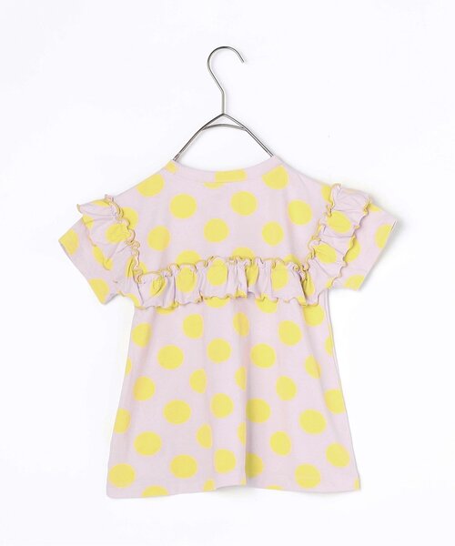 p.premier（ピードットプルミエ）の「イロチ買いしたい配色メロウフリルストレッチ半袖Tシャツ（Tシャツ/カットソー・キッズ・ブラック/チャコール/ラベンダー/ミント/オレンジ/グリーン/レッド・80/90/100/110/120/130/140）」の12枚目の写真