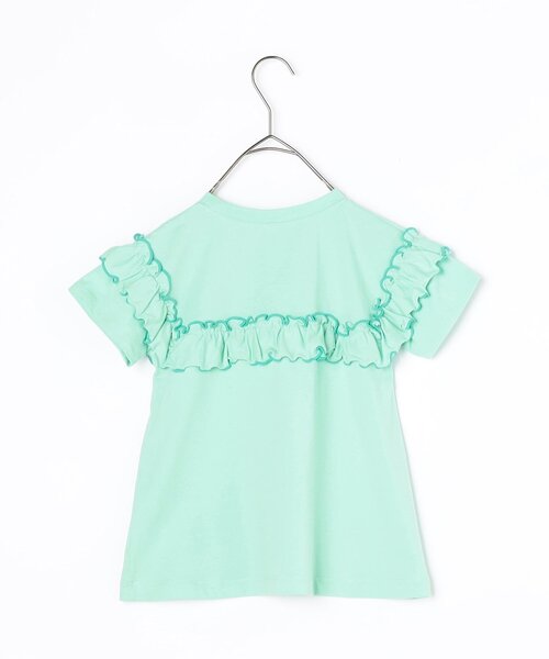 p.premier（ピードットプルミエ）の「イロチ買いしたい配色メロウフリルストレッチ半袖Tシャツ（Tシャツ/カットソー・キッズ・ブラック/チャコール/ラベンダー/ミント/オレンジ/グリーン/レッド・80/90/100/110/120/130/140）」の13枚目の写真