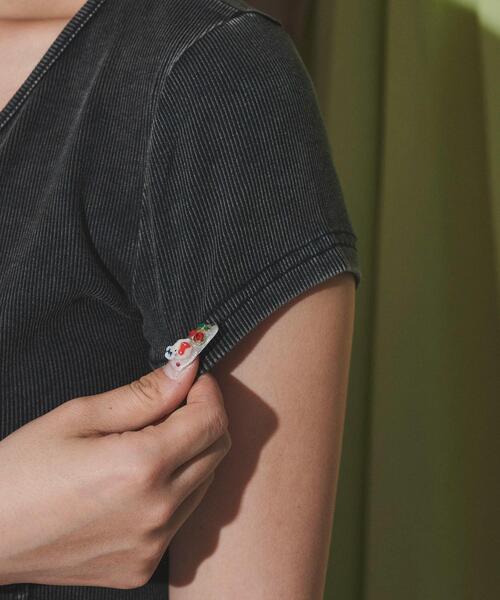 WEGO(ウィゴー)の「DISPARK/ピグメントダブルZIPトップ(Tシャツ/カットソー・レディース・スミクロ・FREE)」の5枚目の写真