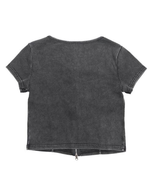 WEGO(ウィゴー)の「DISPARK/ピグメントダブルZIPトップ(Tシャツ/カットソー・レディース・スミクロ・FREE)」の12枚目の写真