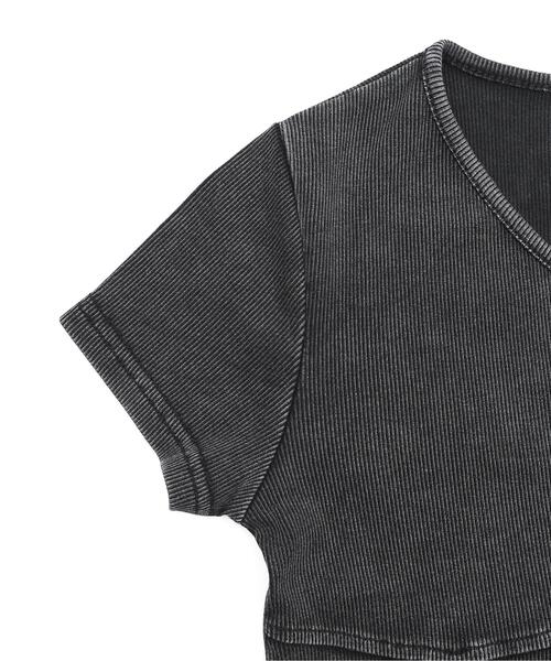 WEGO(ウィゴー)の「DISPARK/ピグメントダブルZIPトップ(Tシャツ/カットソー・レディース・スミクロ・FREE)」の14枚目の写真