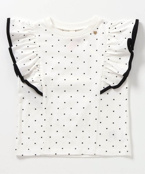 apres les cours（アプレレクール）の「【UVカット/速乾/接触冷感】パイピングフリルトップス_ジュニア対応（Tシャツ/カットソー・キッズ・レッド/ネイビー/ドット・100/140/130/120/110/90/80）」の21枚目の写真