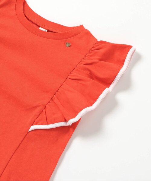 apres les cours（アプレレクール）の「【UVカット/速乾/接触冷感】パイピングフリルトップス_ジュニア対応（Tシャツ/カットソー・キッズ・レッド/ネイビー/ドット・100/140/130/120/110/90/80）」の22枚目の写真