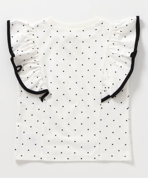 apres les cours（アプレレクール）の「【UVカット/速乾/接触冷感】パイピングフリルトップス_ジュニア対応（Tシャツ/カットソー・キッズ・レッド/ネイビー/ドット・100/140/130/120/110/90/80）」の7枚目の写真