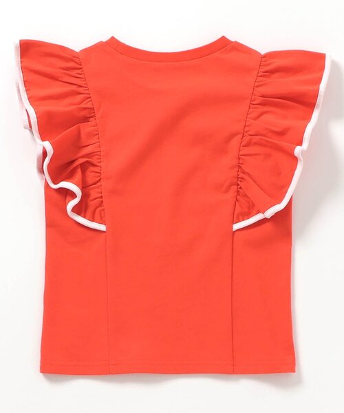 apres les cours（アプレレクール）の「【UVカット/速乾/接触冷感】パイピングフリルトップス_ジュニア対応（Tシャツ/カットソー・キッズ・レッド/ネイビー/ドット・100/140/130/120/110/90/80）」の9枚目の写真