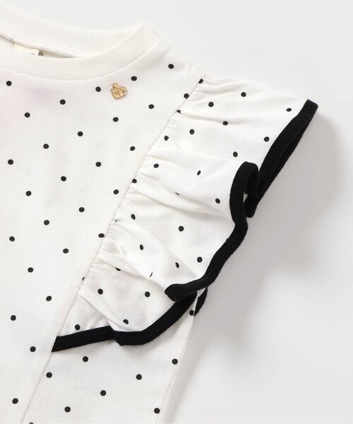 apres les cours（アプレレクール）の「【UVカット/速乾/接触冷感】パイピングフリルトップス_ジュニア対応（Tシャツ/カットソー・キッズ・レッド/ネイビー/ドット・100/140/130/120/110/90/80）」の10枚目の写真