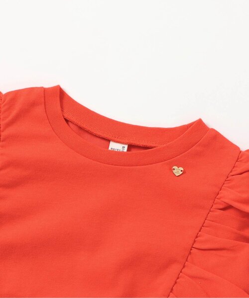 apres les cours（アプレレクール）の「【UVカット/速乾/接触冷感】パイピングフリルトップス_ジュニア対応（Tシャツ/カットソー・キッズ・レッド/ネイビー/ドット・100/140/130/120/110/90/80）」の11枚目の写真