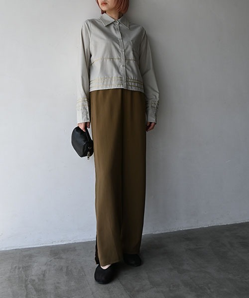 WILLFULLY(ウィルフリー)の「crepe hem slit relax PT(その他パンツ・レディース・ブラック/ブラウン/ホワイト系その他・FREE)」の20枚目の写真
