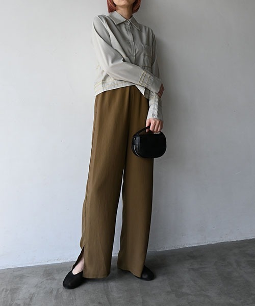 WILLFULLY(ウィルフリー)の「crepe hem slit relax PT(その他パンツ・レディース・ブラック/ブラウン/ホワイト系その他・FREE)」の21枚目の写真