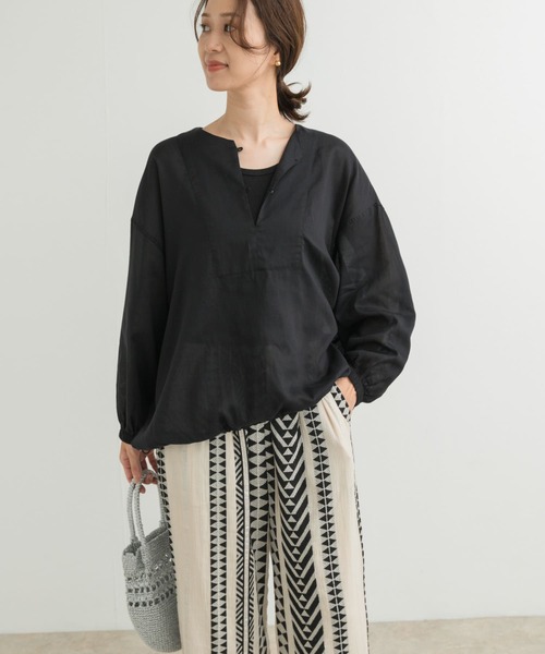 セール】リネンブレンドドロストチュニック（チュニック）｜URBAN