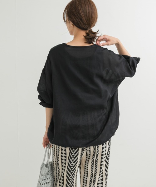 URBAN RESEARCH DOORS（アーバンリサーチドアーズ）の「リネンブレンドドロストチュニック（チュニック・レディース・オフホワイト/ナチュラル/スミクロ・MEDIUM）」の13枚目の写真