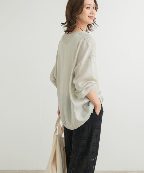 URBAN RESEARCH DOORS（アーバンリサーチドアーズ）の「リネンブレンドドロストチュニック（チュニック・レディース・オフホワイト/ナチュラル/スミクロ・MEDIUM）」の21枚目の写真