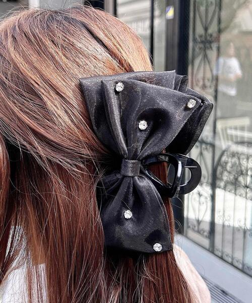 jiltuリボン バレッタ　ピン　クリップ 楽天市場】2個セット 上品なシフォン 特大 BIGリボンクリップ