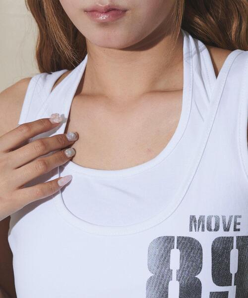 dispark(ディスパーク)の「DISPARK/レイヤードロゴタンク(タンクトップ・レディース・ブラック/ホワイト・FREE)」の5枚目の写真